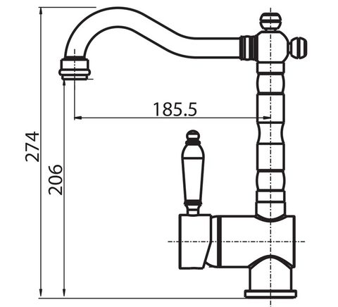 Kuchyňská baterie HELIKA HERA 2473 – pohled 5