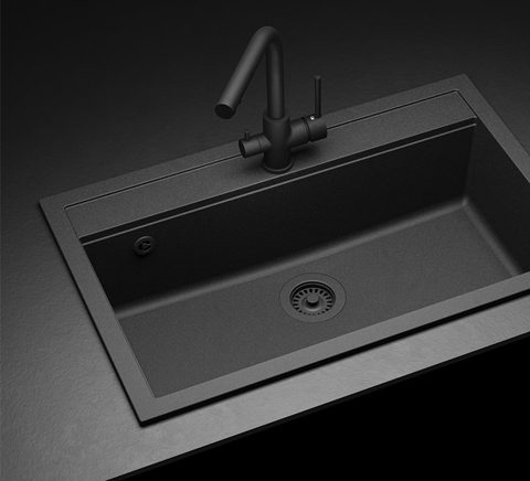 Kuchyňská baterie HELIKA AKVADUO 2663L – barva Černá metalíza