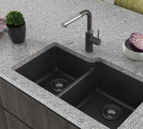 Kuchyňská baterie s výsuvnou sprškou HELIKA SUPRA 5383 – barva Černá metalíza