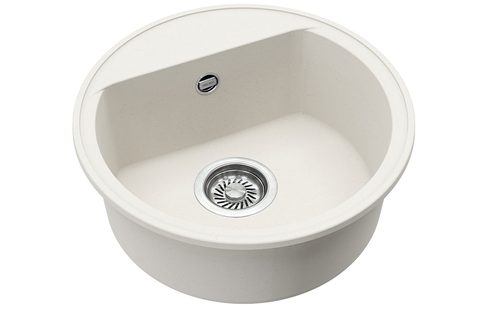 Granitový dřez HELIKA ECO-1 – barva Alba (bílá)