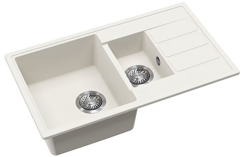 Granitový dřez HELIKA ECO-4 – barva Alba (bílá)
