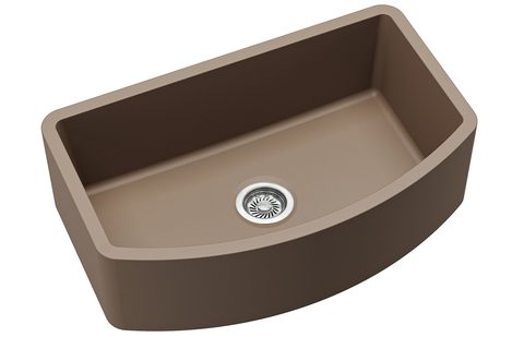Granitový dřez HELIKA GQV100 – barva Mocha (teplá hnědá)