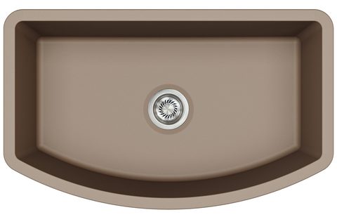 Granitový dřez HELIKA GQV100 – barva Mocha (teplá hnědá)