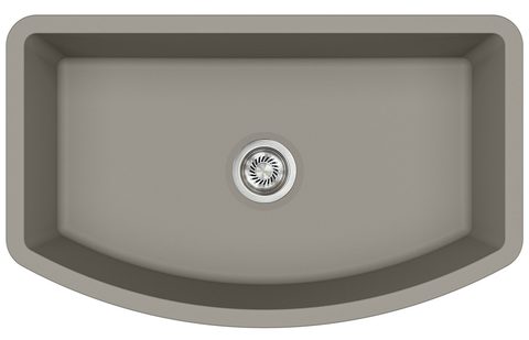 Granitový dřez HELIKA GQV100 – barva Argent (stříbrošedá)