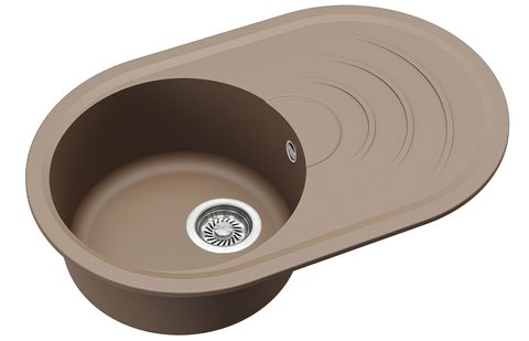 Granitový dřez HELIKA MP100 – barva Mocha (teplá hnědá)