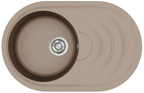 Granitový dřez HELIKA MP100 – barva Mocha (teplá hnědá)
