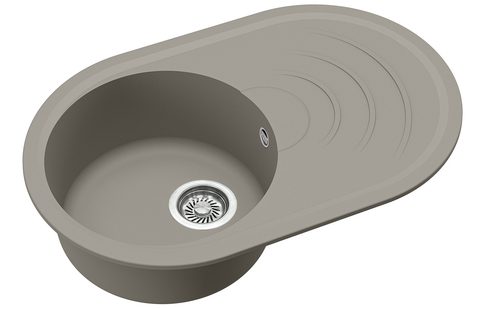 Granitový dřez HELIKA MP100 – barva Argent (stříbrošedá)