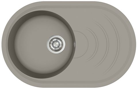 Granitový dřez HELIKA MP100 – barva Argent (stříbrošedá)