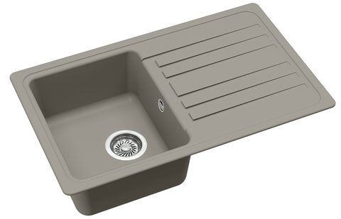Granitový dřez HELIKA SQ101 – NOTUS – barva Argent (stříbrošedá)