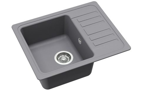 Granitový dřez HELIKA SQ102 – NOTUS – barva Alumetalíza (šedá)