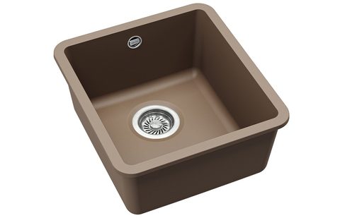 Granitový dřez HELIKA SQA101 – ARCA – barva Mocha (teplá hnědá)