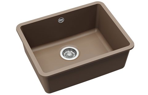 Granitový dřez HELIKA SQA102 – ARCA – barva Mocha (teplá hnědá)