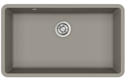 Granitový dřez HELIKA SQA104 – ARCA – barva Argent (stříbrošedá)
