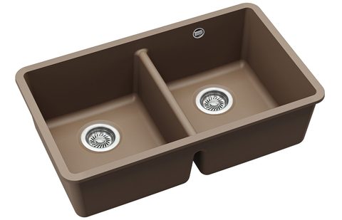 Granitový dřez HELIKA SQA200 – ARCA – barva Mocha (teplá hnědá)