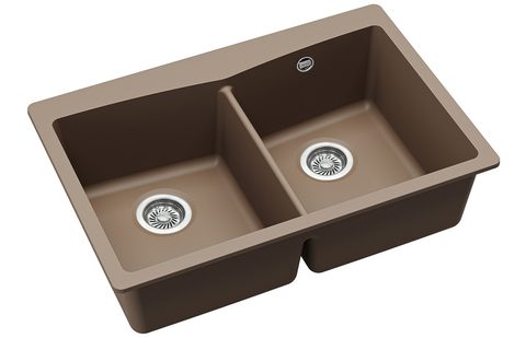 Granitový dřez HELIKA SQA210 – ARCA – barva Mocha (teplá hnědá)