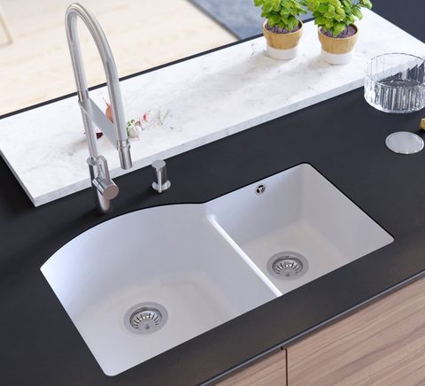 Granitový dřez HELIKA SQA220 – ARCA – barva Alba (bílá)