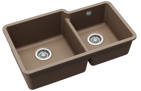 Granitový dřez HELIKA SQA230L/R – ARCA – barva Mocha (teplá hnědá)