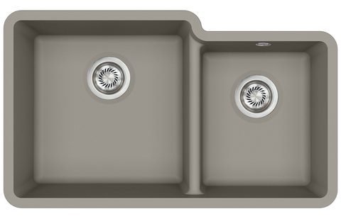Granitový dřez HELIKA SQA230L/R – ARCA – barva Argent (stříbrošedá)