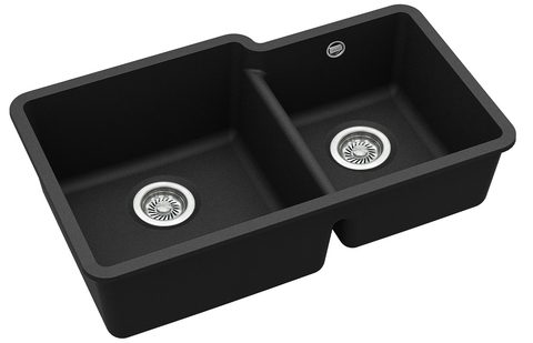 Granitový dřez HELIKA SQA230L/R – ARCA – barva Černá metalíza