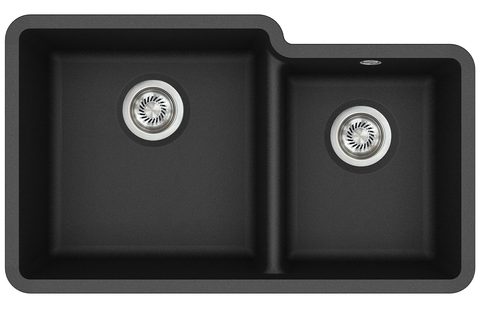 Granitový dřez HELIKA SQA230L/R – ARCA – barva Černá metalíza