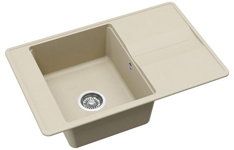 Granitový dřez HELIKA SQB101 – BELLA – barva Silica (světle šedá)