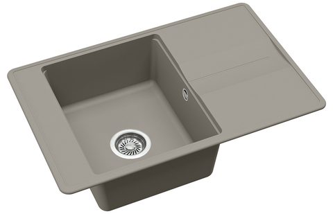 Granitový dřez HELIKA SQB101 – BELLA – barva Argent (stříbrošedá)
