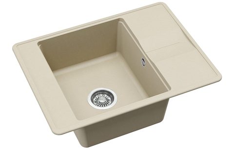 Granitový dřez HELIKA SQB102 – BELLA – barva Silica (světle šedá)