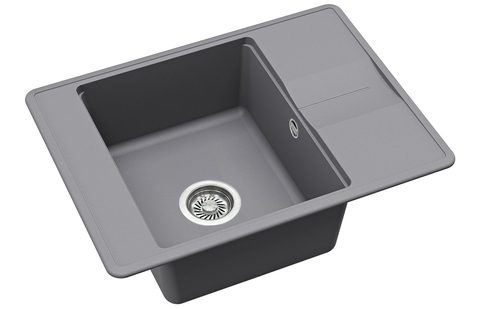 Granitový dřez HELIKA SQB102 – BELLA – barva Alumetalíza (šedá)