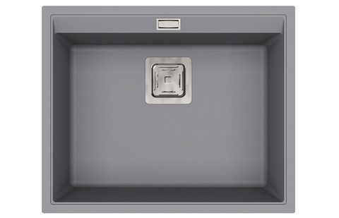 Granitový dřez HELIKA SQD100 – DELICIA – barva Alumetalíza (šedá)