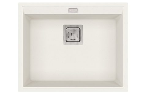 Granitový dřez HELIKA SQD100 – DELICIA – barva Alba (bílá)