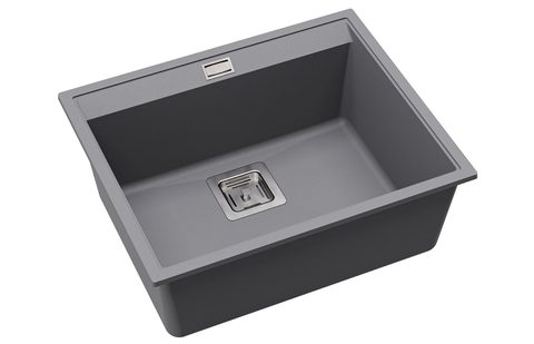 Granitový dřez HELIKA SQD100 – DELICIA – barva Alumetalíza (šedá)