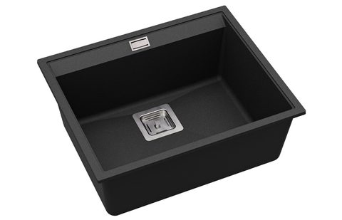 Granitový dřez HELIKA SQD100 – DELICIA – barva Černá metalíza