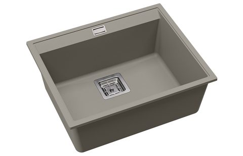Granitový dřez HELIKA SQD100 – DELICIA – barva Argent (stříbrošedá)