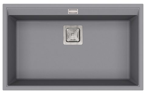 Granitový dřez HELIKA SQD101 – DELICIA – barva Alumetalíza (šedá)