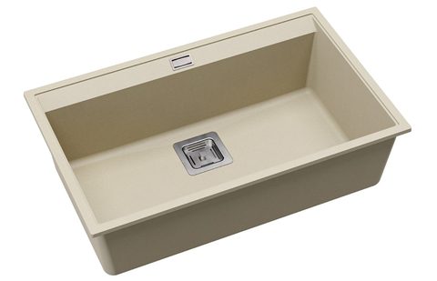 Granitový dřez HELIKA SQD101 – DELICIA – barva Silica (světle šedá)