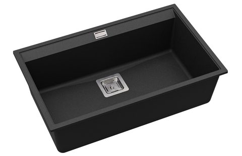 Granitový dřez HELIKA SQD101 – DELICIA – barva Černá metalíza