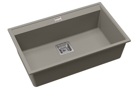 Granitový dřez HELIKA SQD101 – DELICIA – barva Argent (stříbrošedá)