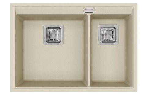 Granitový dřez HELIKA SQD150 – DELICIA – barva Silica (světle šedá)