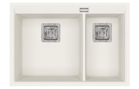 Granitový dřez HELIKA SQD150 – DELICIA – barva Alba (bílá)