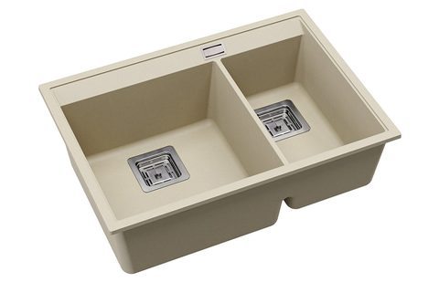 Granitový dřez HELIKA SQD150 – DELICIA – barva Silica (světle šedá)