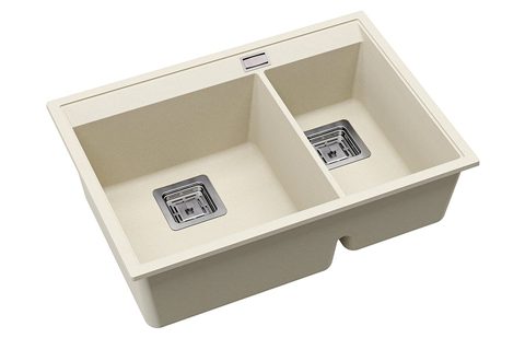 Granitový dřez HELIKA SQD150 – DELICIA – barva Mandlová