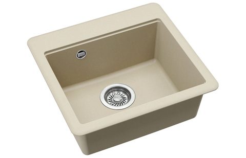 Granitový dřez HELIKA SQE100 – barva Silica (světle šedá)