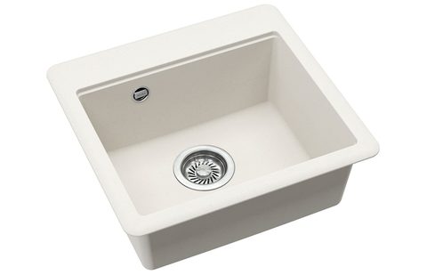 Granitový dřez HELIKA SQE100 – barva Alba (bílá)