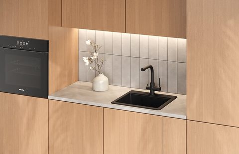 Granitový dřez HELIKA SQE100 – barva Černá metalíza