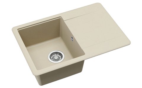 Granitový dřez HELIKA SQE101 – barva Silica (světle šedá)