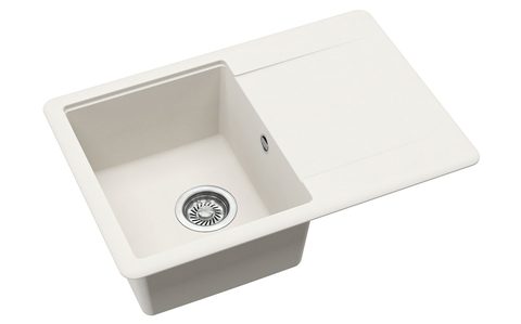 Granitový dřez HELIKA SQE101 – barva Alba (bílá)