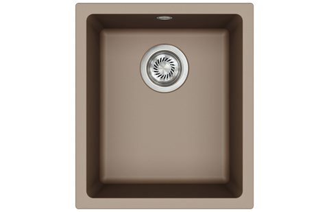 Granitový dřez HELIKA SQF101 – barva Mocha (teplá hnědá)