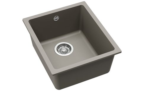 Granitový dřez HELIKA SQF101 – barva Argent (stříbrošedá)