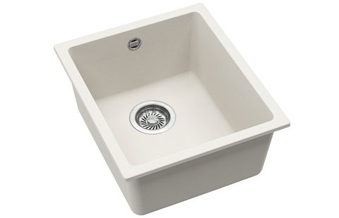 Granitový dřez HELIKA SQF101 – barva Alba (bílá)