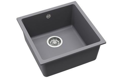 Granitový dřez HELIKA SQF102 – barva Alumetalíza (šedá)